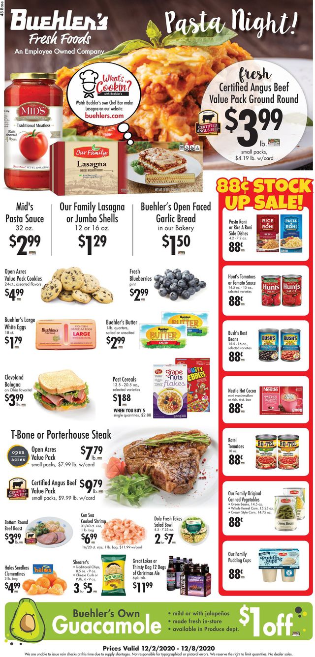 Buehler's Fresh Foods Ad from 12/02/2020