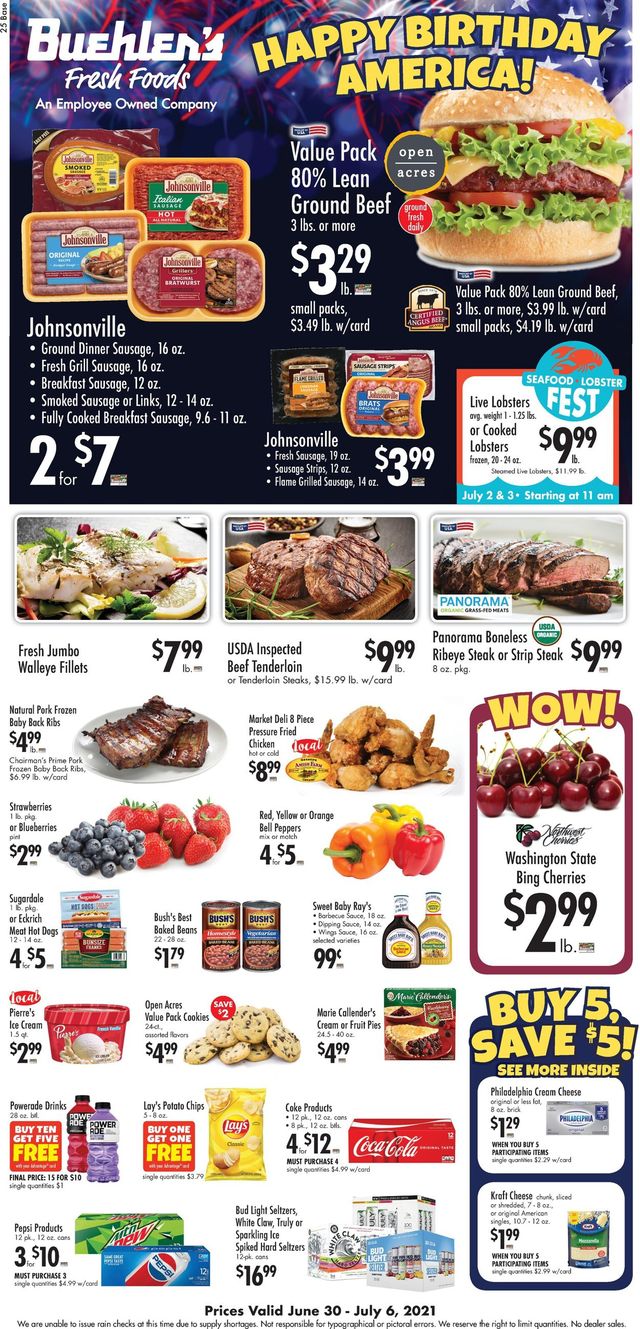 Buehler's Fresh Foods Ad from 06/30/2021