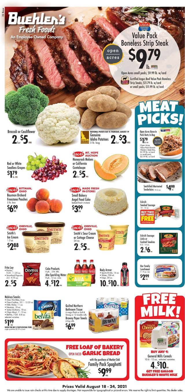 Buehler's Fresh Foods Ad from 08/18/2021