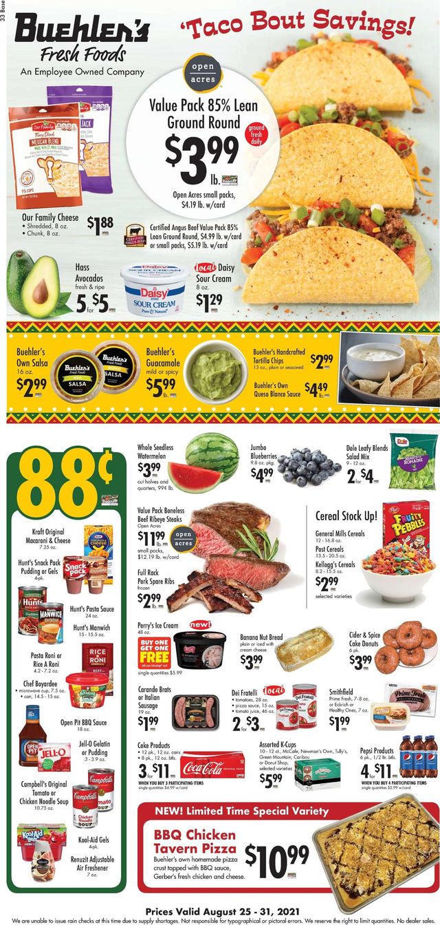 Buehler's Fresh Foods Ad from 08/25/2021