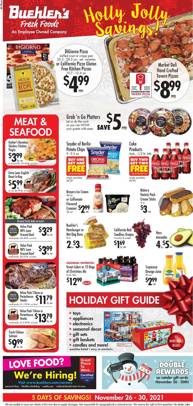 Buehler's Fresh Foods Ad from 11/26/2021