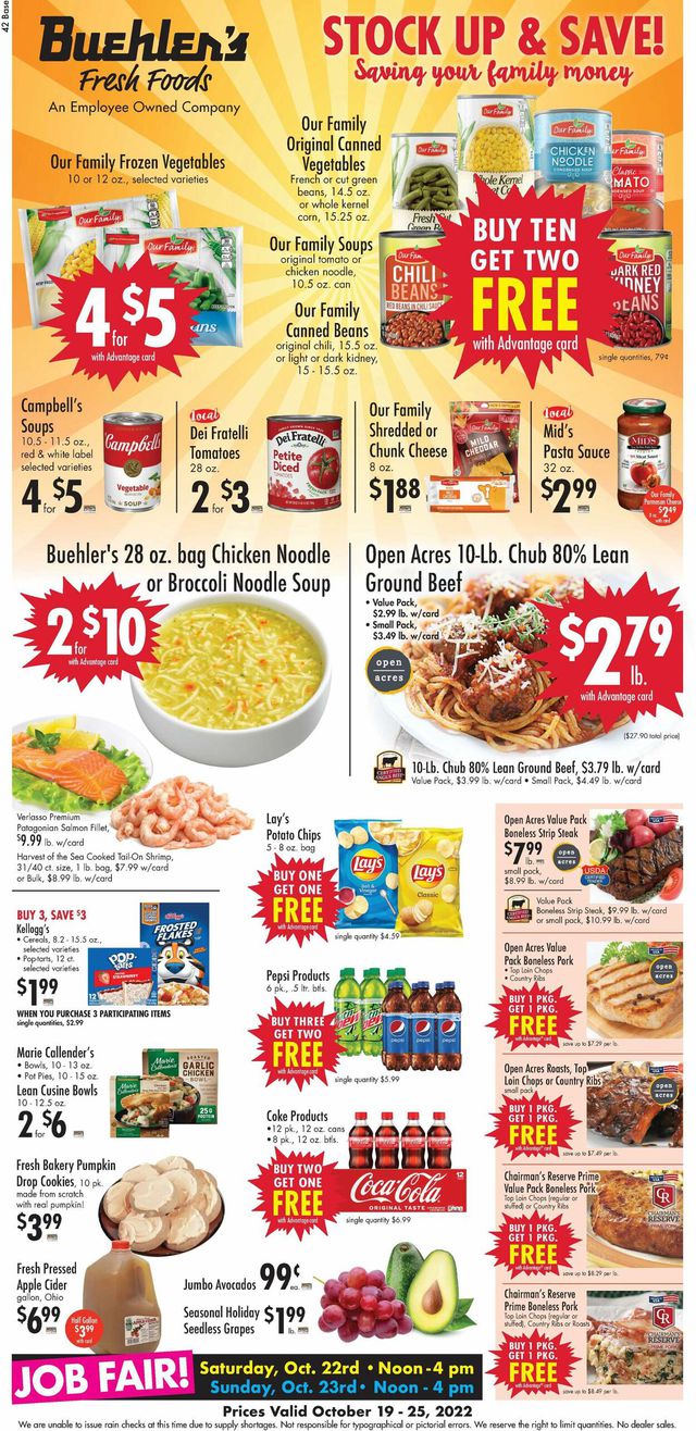 Buehler's Fresh Foods Ad from 10/19/2022