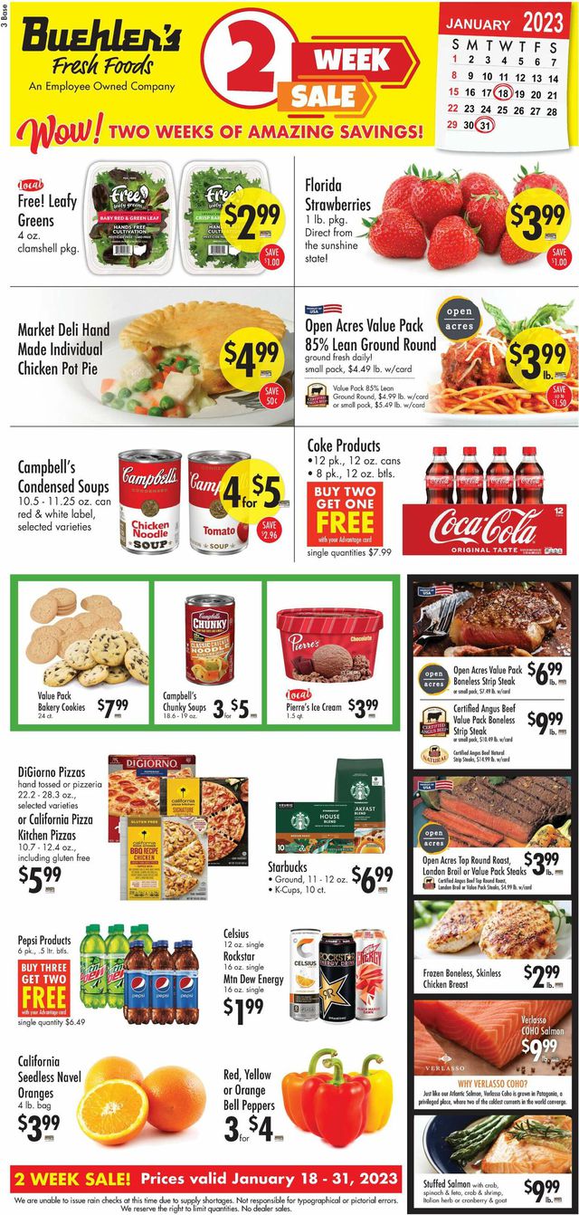 Buehler's Fresh Foods Ad from 01/18/2023