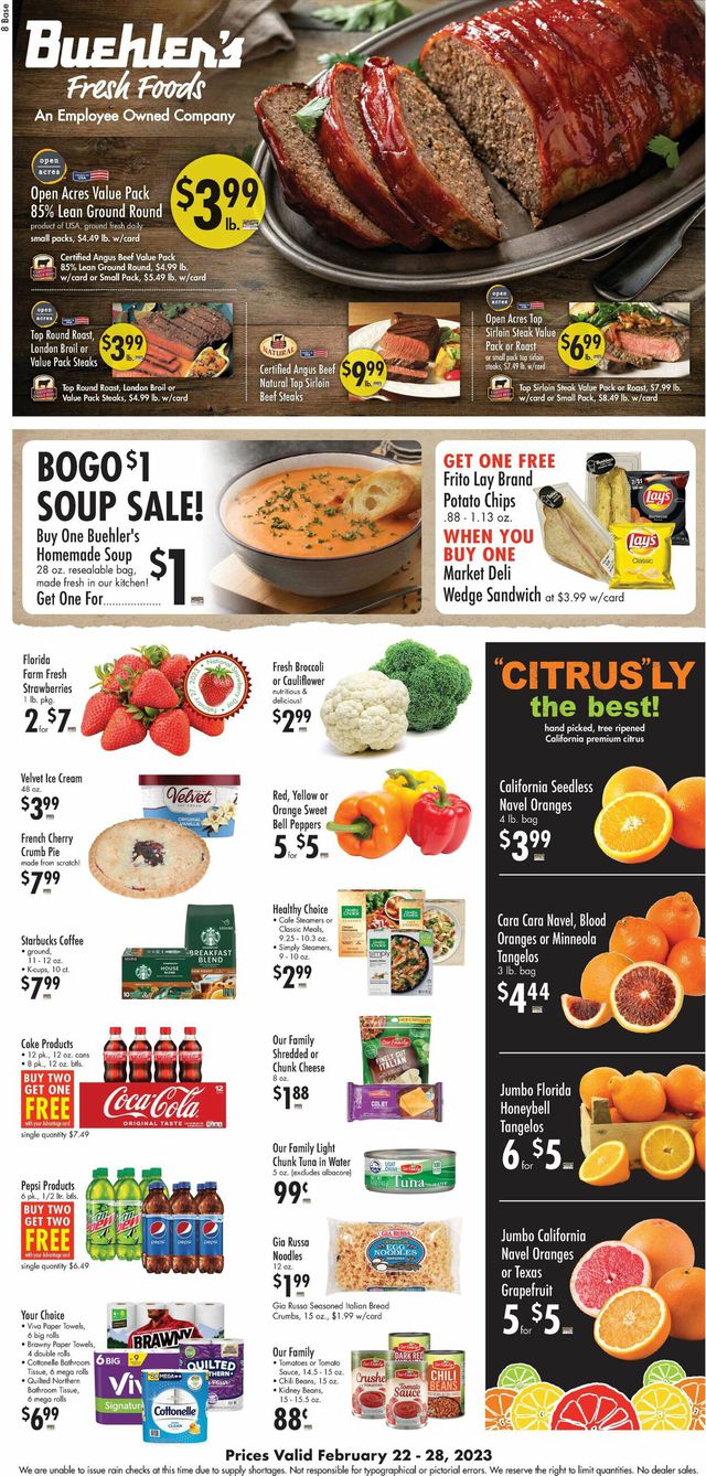 Buehler's Fresh Foods Ad from 02/22/2023