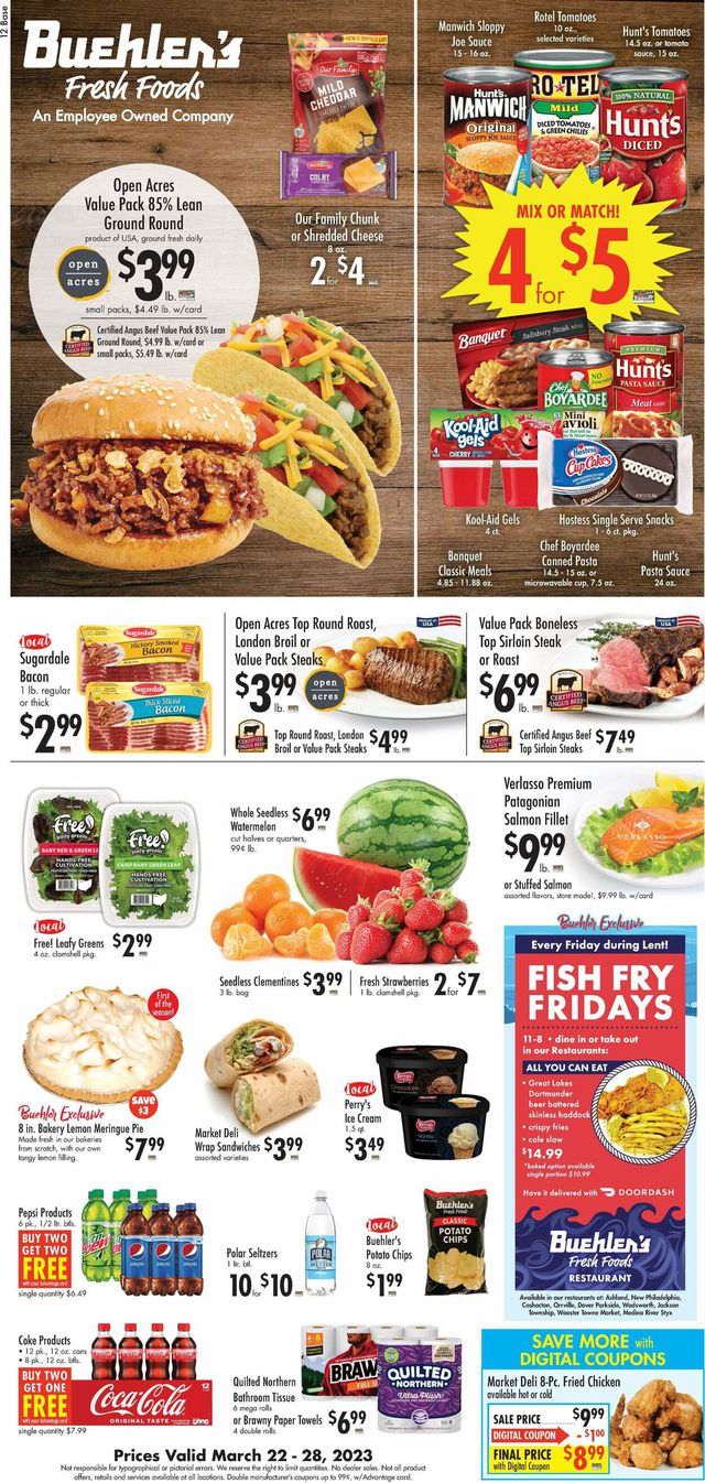 Buehler's Fresh Foods Ad from 03/22/2023