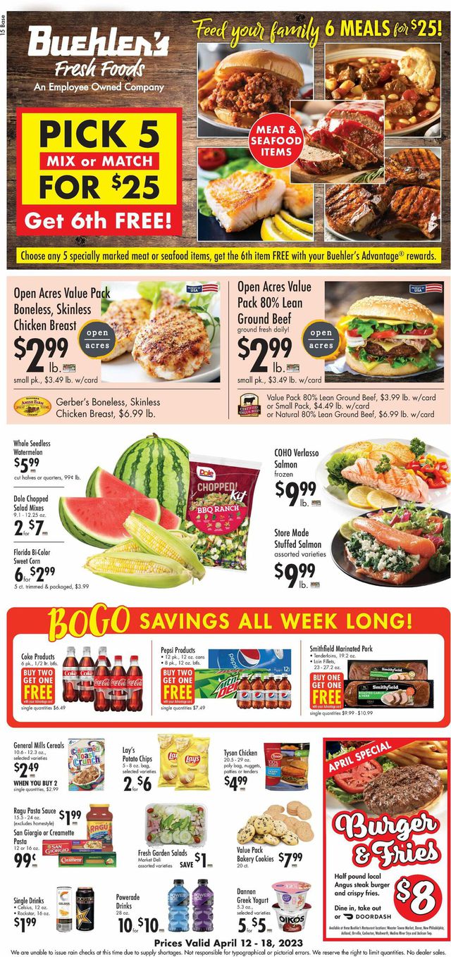 Buehler's Fresh Foods Ad from 04/12/2023