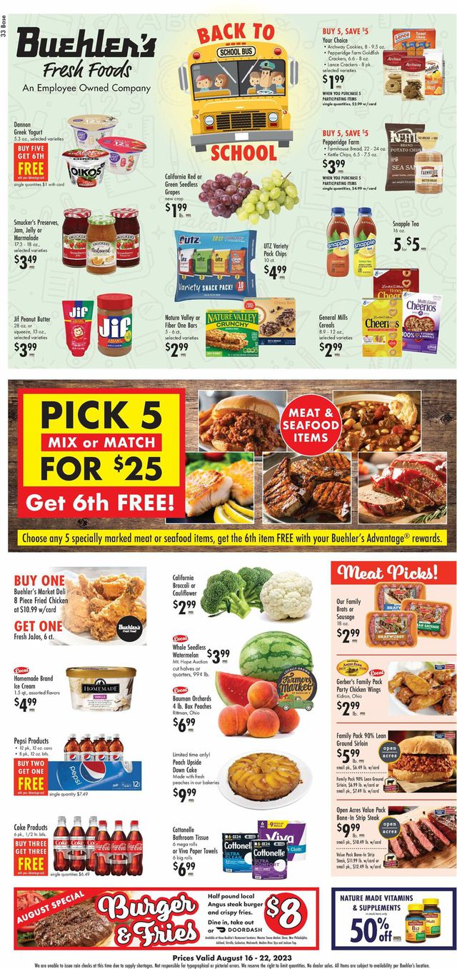 Buehler's Fresh Foods Ad from 08/16/2023