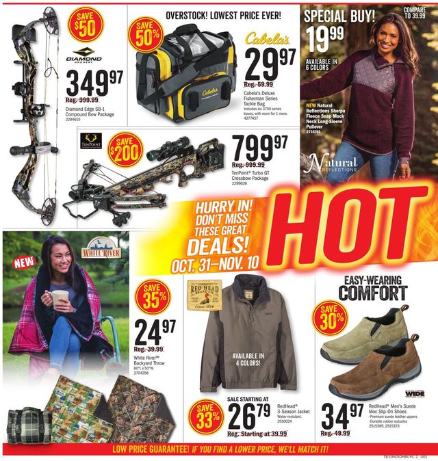 Cabela's Ad from 10/31/2019