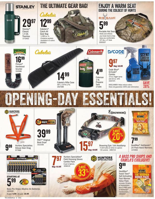 Cabela's Ad from 11/07/2019