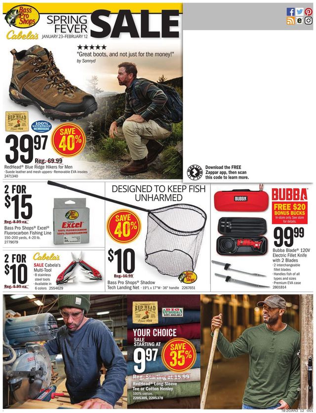 Cabela's Ad from 01/23/2020