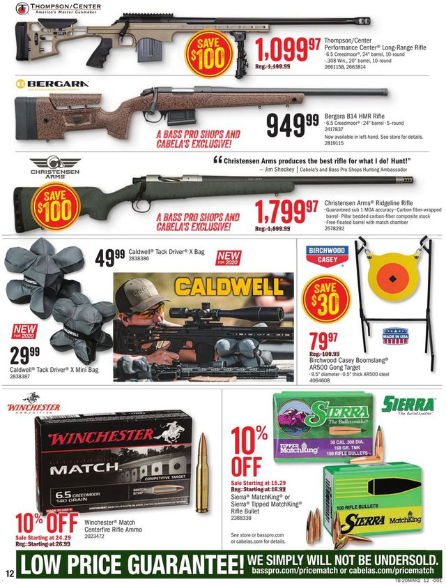 Cabela's Ad from 03/12/2020