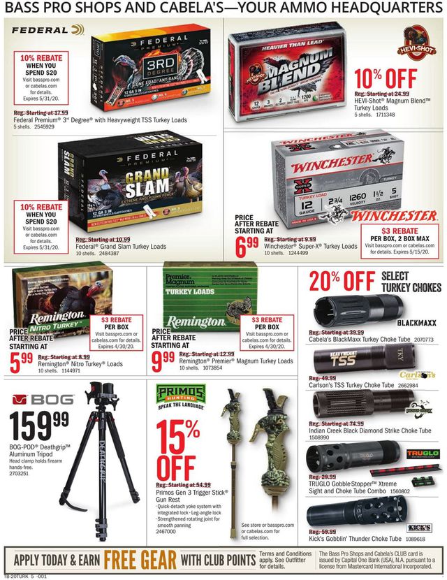 Cabela's Ad from 04/02/2020