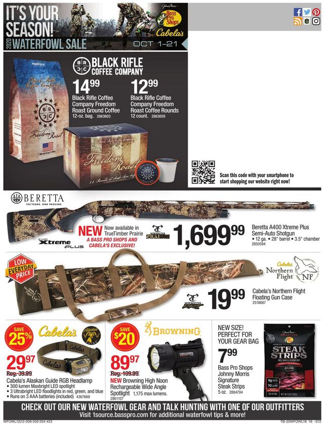 Cabela's Ad from 10/01/2020