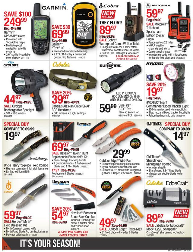 Cabela's Ad from 10/22/2020