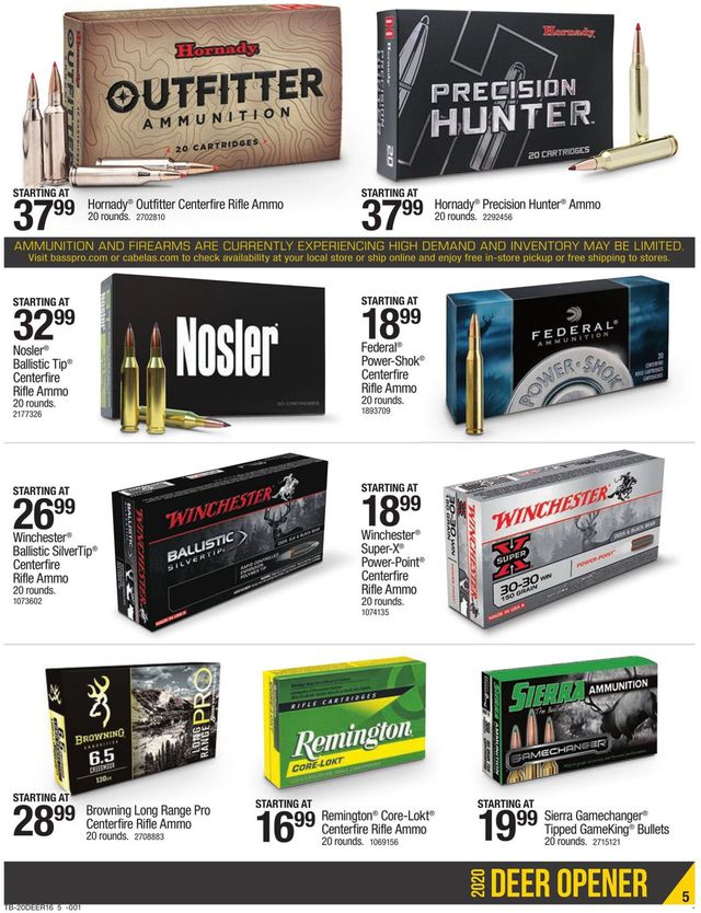 Cabela's Ad from 11/12/2020