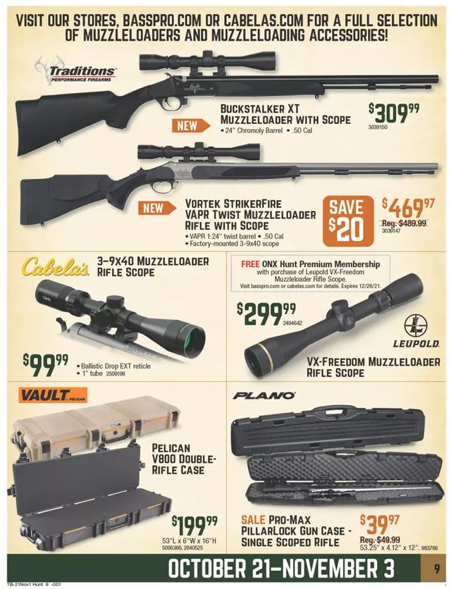 Cabela's Ad from 10/21/2021
