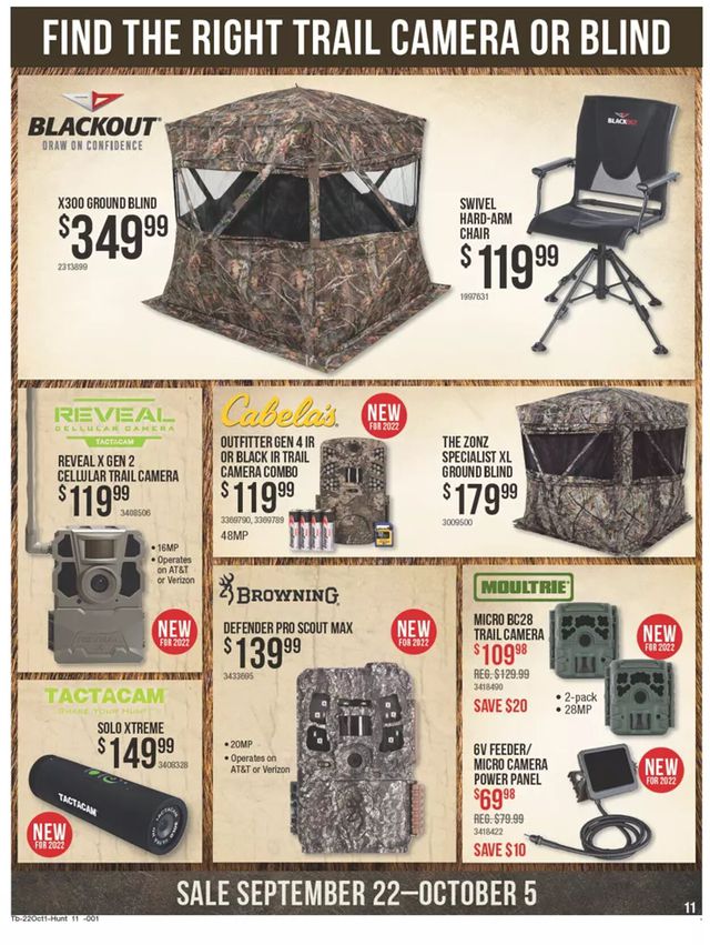 Cabela's Ad from 09/22/2022