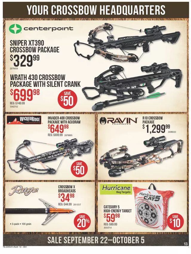 Cabela's Ad from 09/22/2022