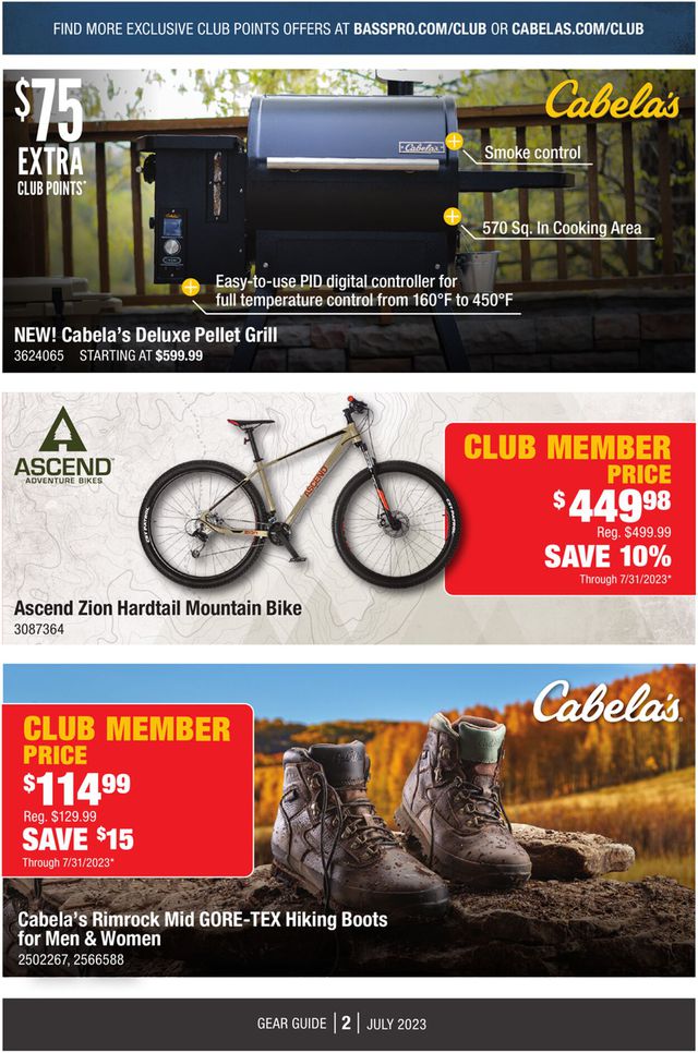 Cabela's Ad from 07/01/2023