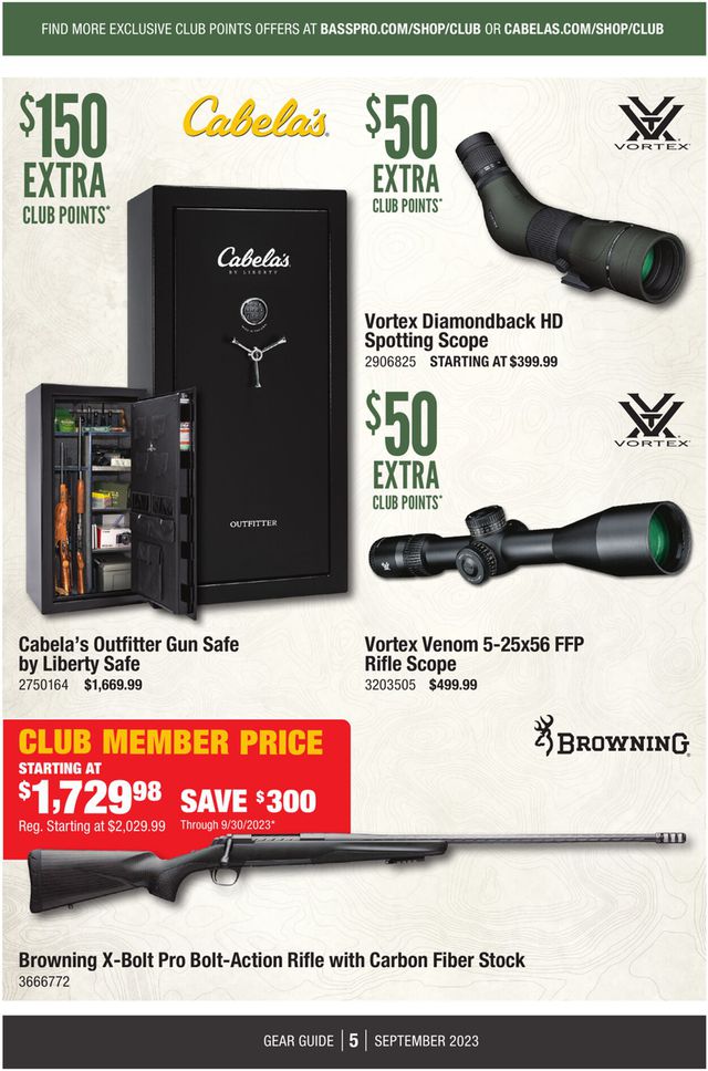 Cabela's Ad from 09/01/2023