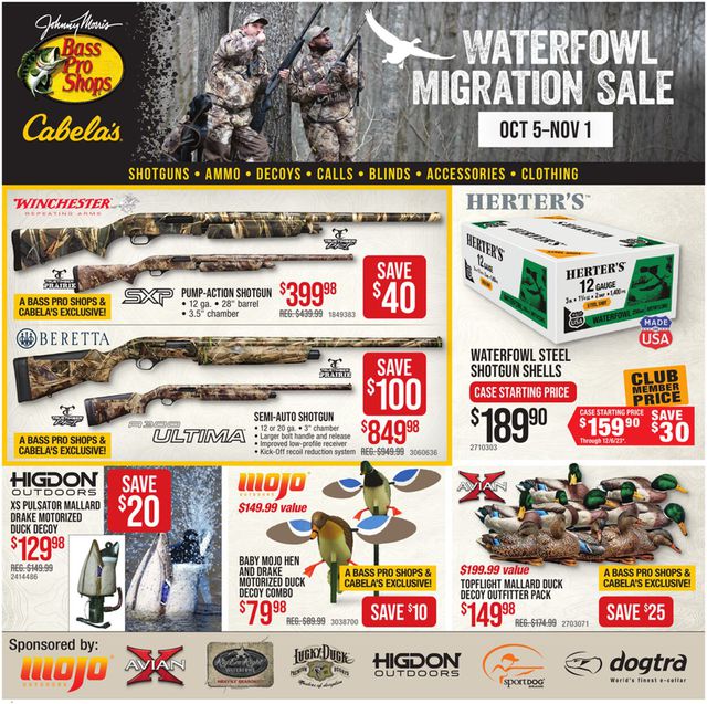 Cabela's Ad from 10/05/2023