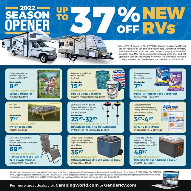 Camping World Ad from 03/28/2022