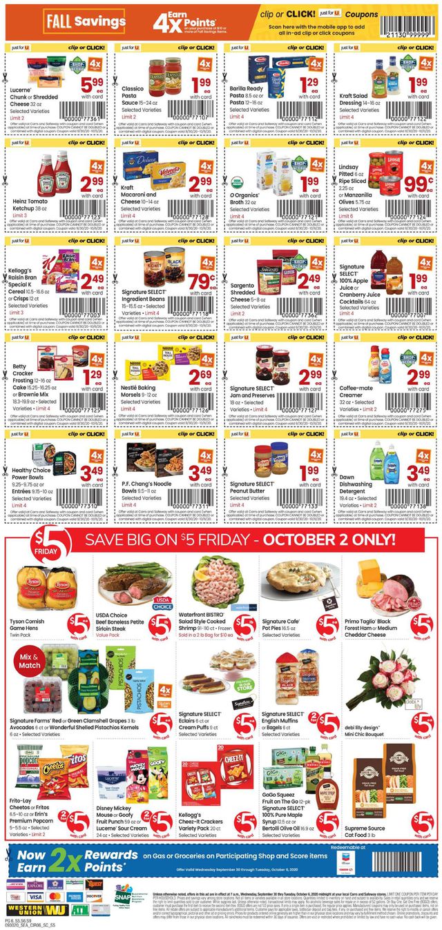 Carrs Ad from 09/30/2020