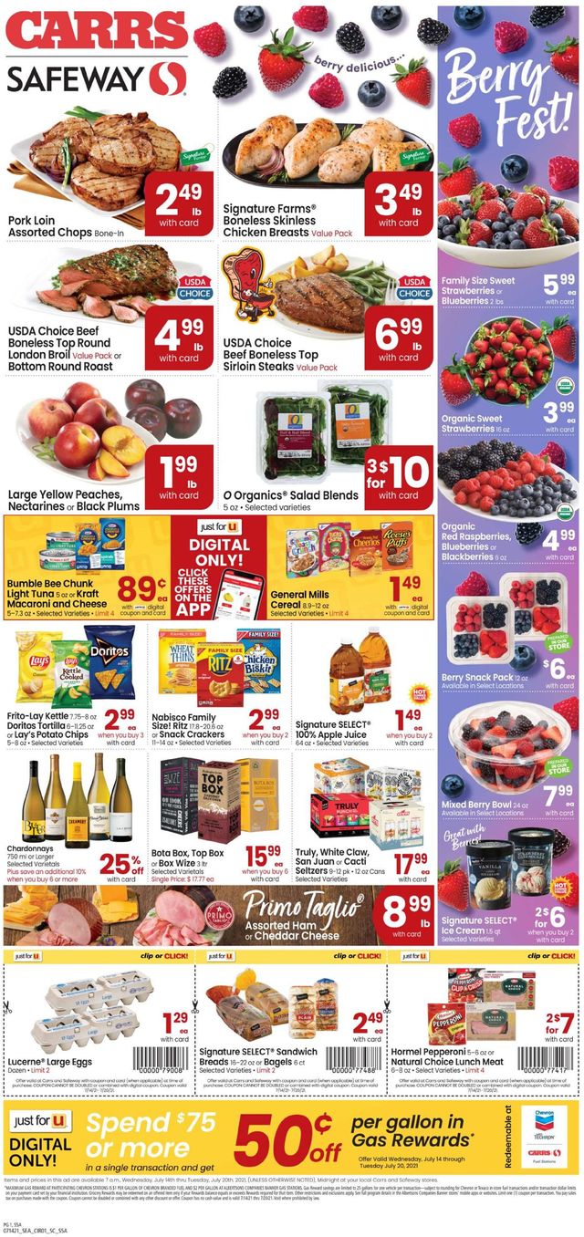 Carrs Ad from 07/14/2021