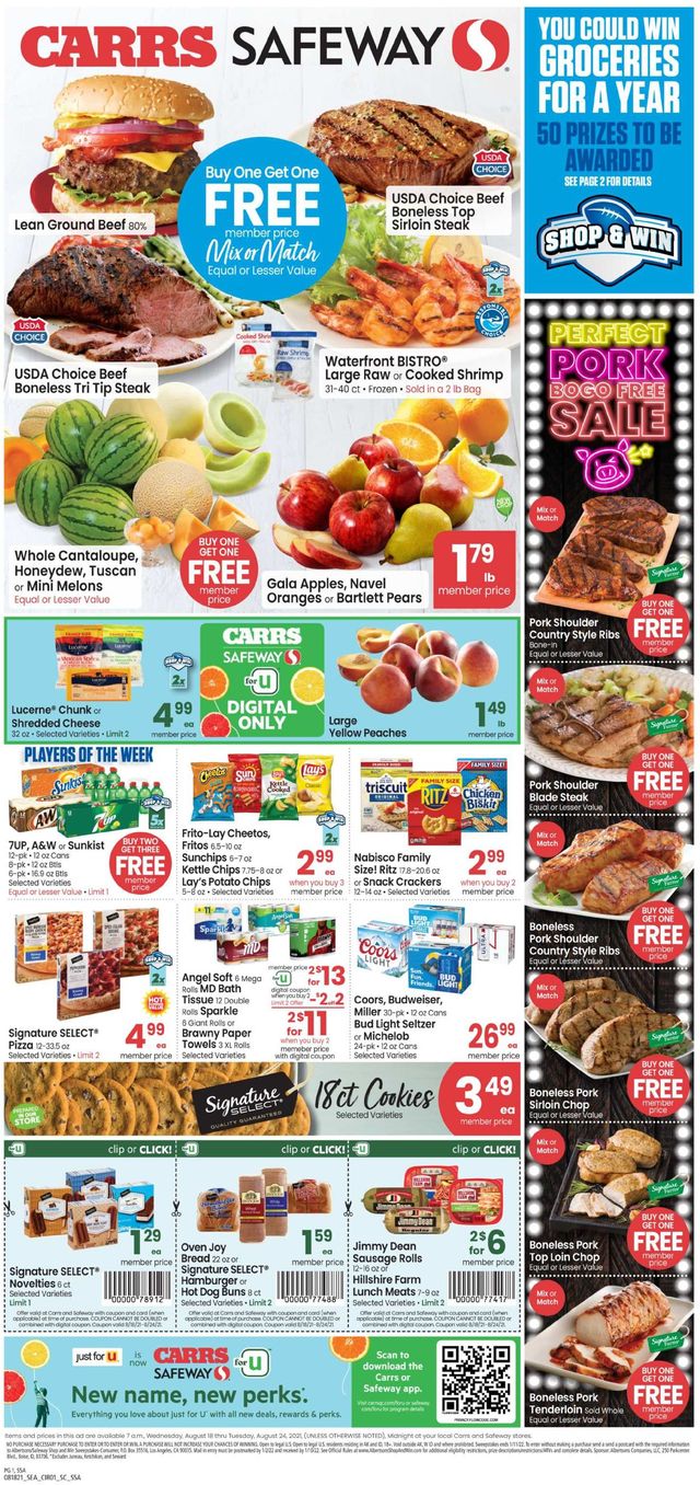 Carrs Ad from 08/18/2021