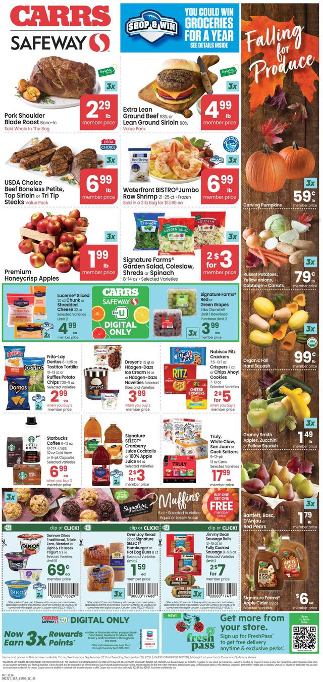 Carrs Ad from 09/22/2021