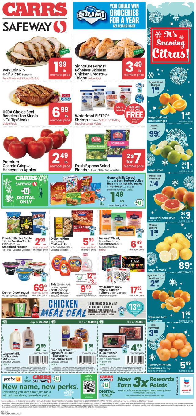 Carrs Ad from 12/01/2021
