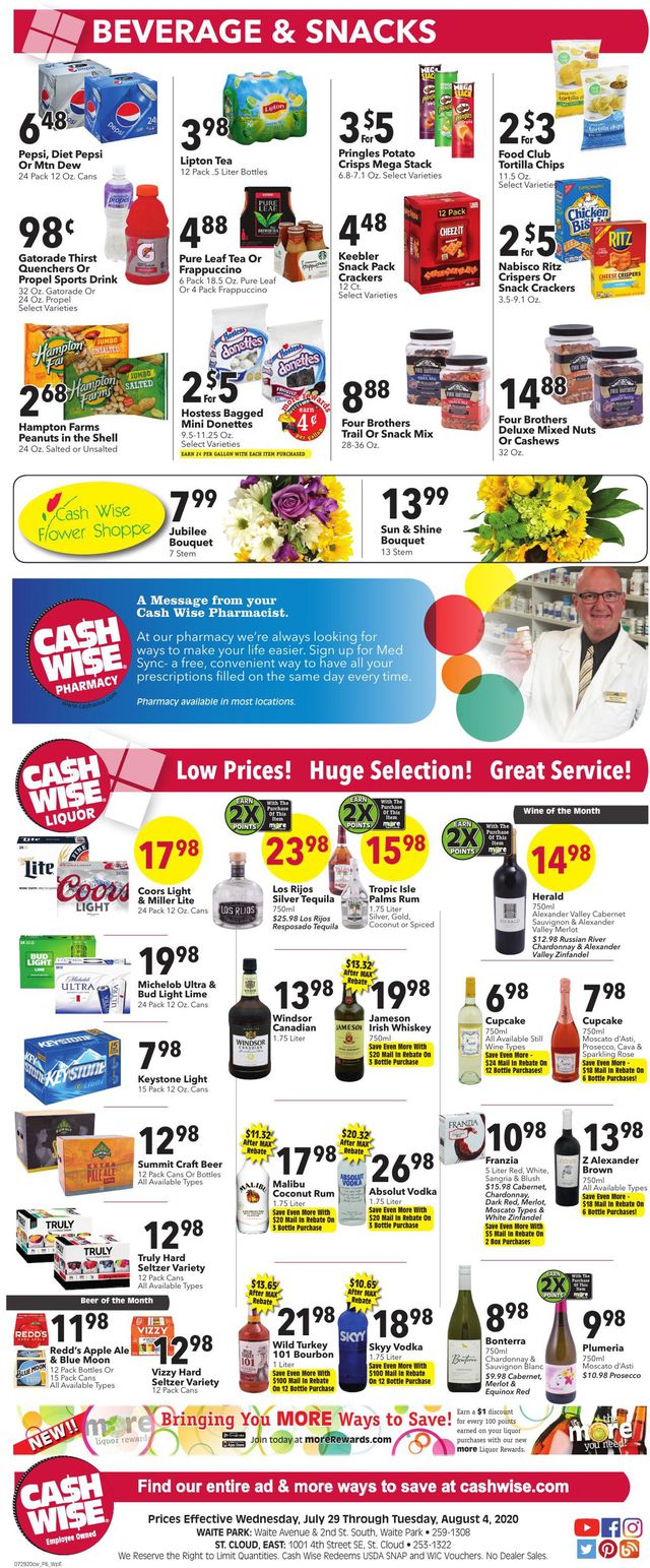 Cash Wise Ad from 07/29/2020