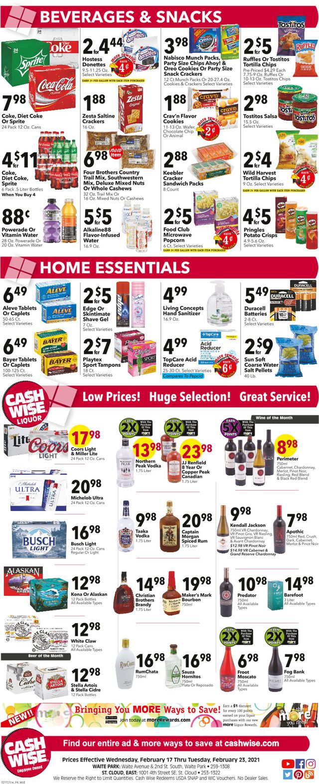 Cash Wise Ad from 02/17/2021