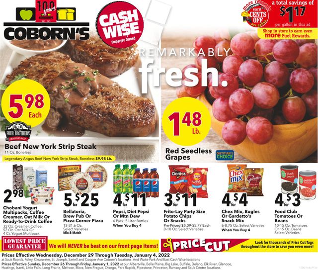 Cash Wise Ad from 12/29/2021