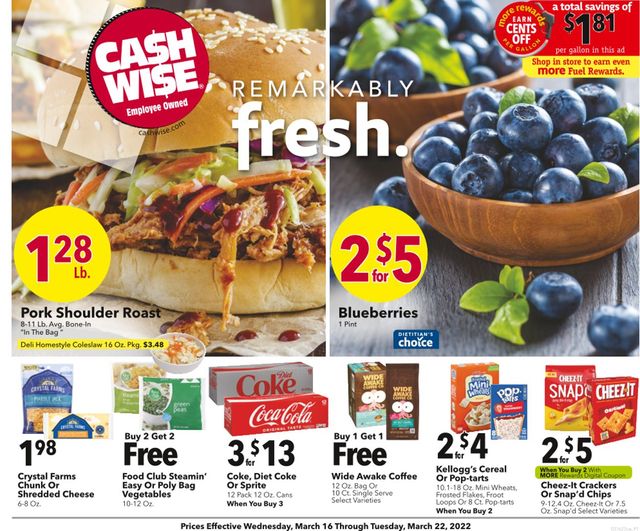 Cash Wise Ad from 03/16/2022