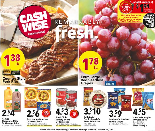 Cash Wise Ad from 10/05/2022