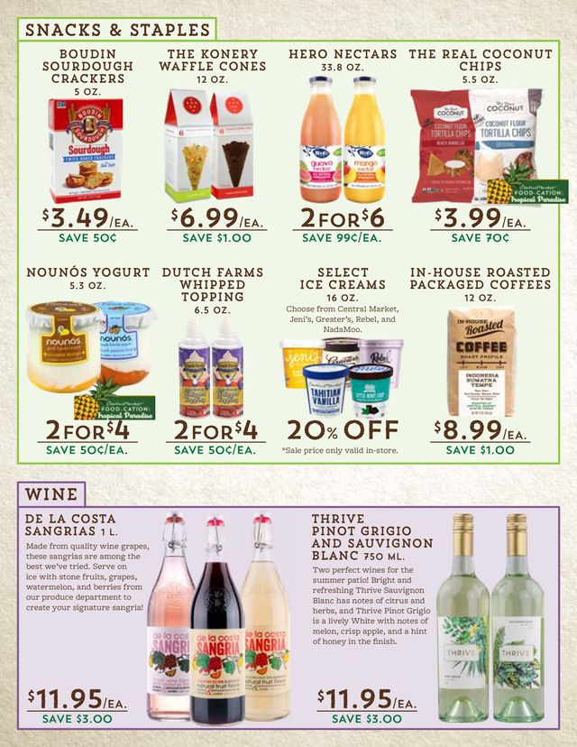 Central Market Ad from 07/15/2020