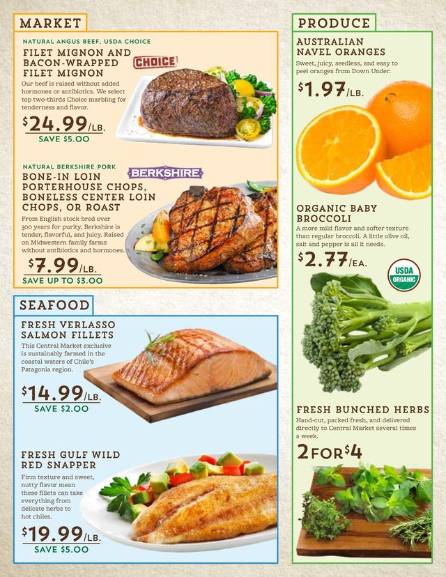 Central Market Ad from 08/26/2020