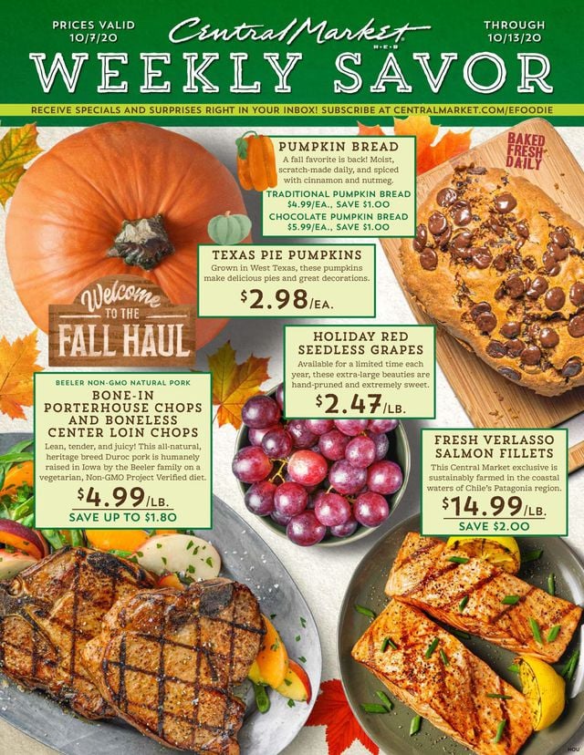 Central Market Ad from 10/07/2020