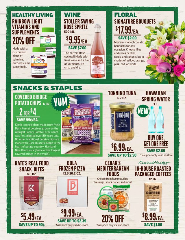 Central Market Ad from 08/25/2021