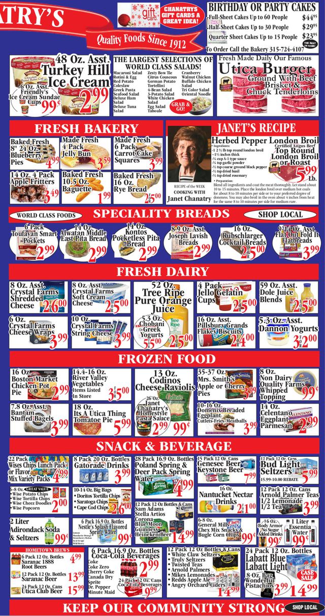 Chanatry's Hometown Market Ad from 09/06/2020