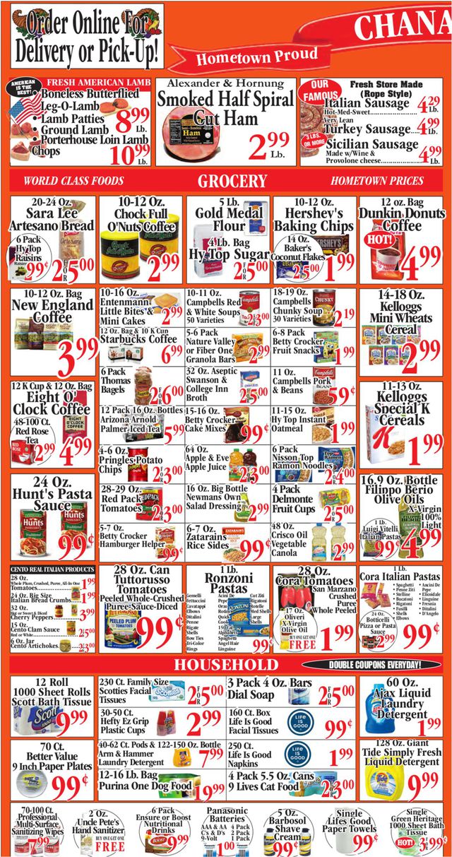 Chanatry's Hometown Market Ad from 10/18/2020
