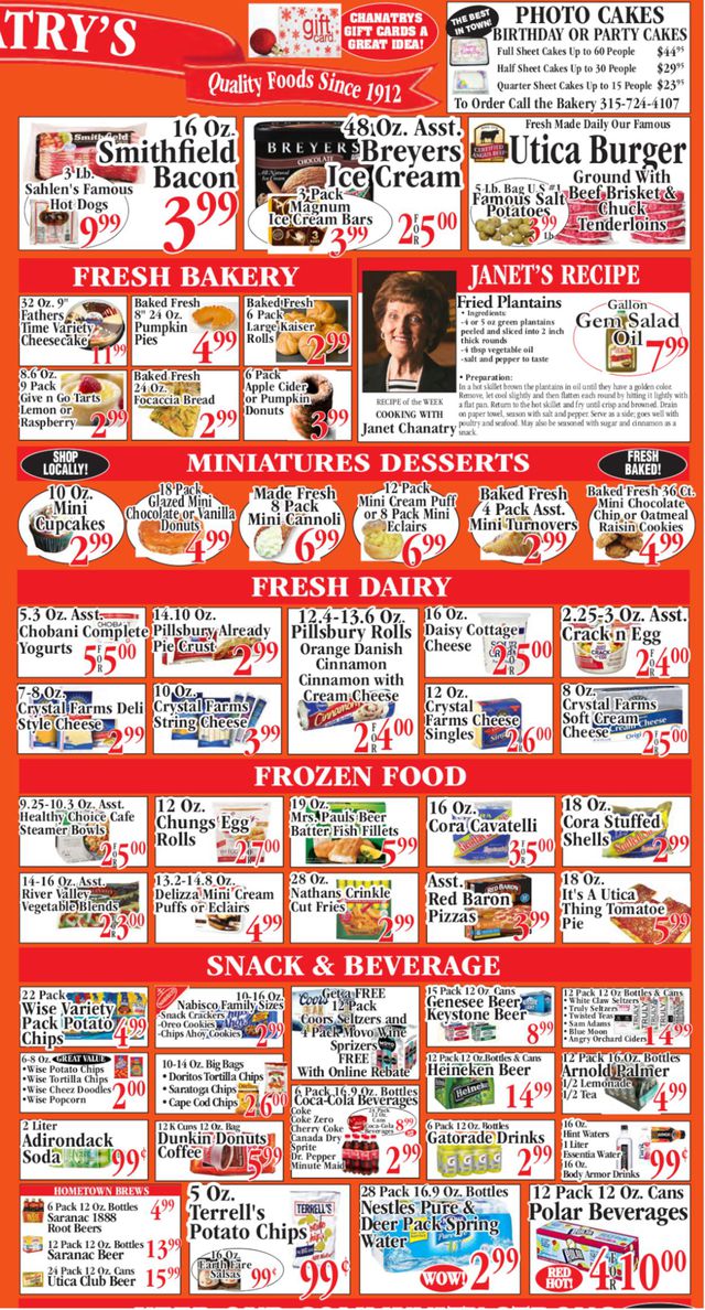 Chanatry's Hometown Market Ad from 10/25/2020