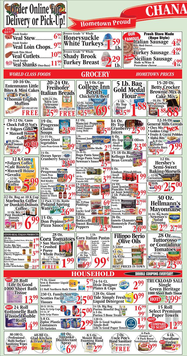 Chanatry's Hometown Market Ad from 12/20/2020