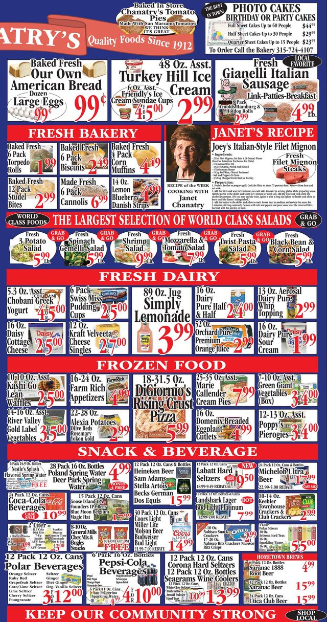 Chanatry's Hometown Market Ad from 05/16/2021