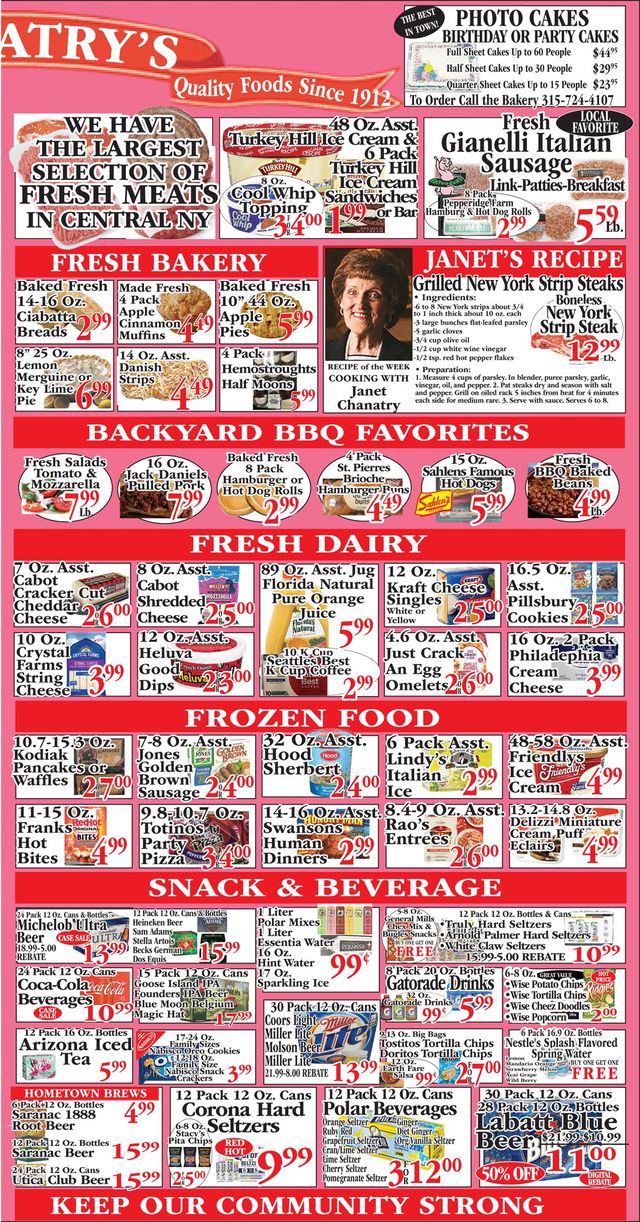 Chanatry's Hometown Market Ad from 06/27/2021