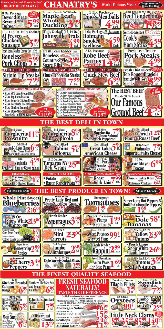 Chanatry's Hometown Market Ad from 08/29/2021
