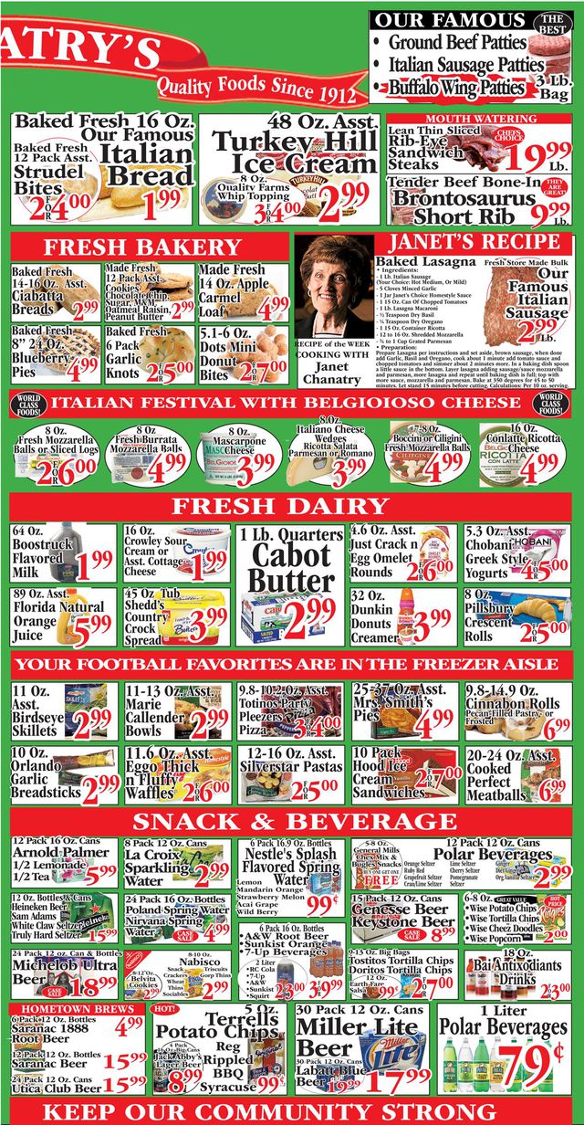 Chanatry's Hometown Market Ad from 10/03/2021