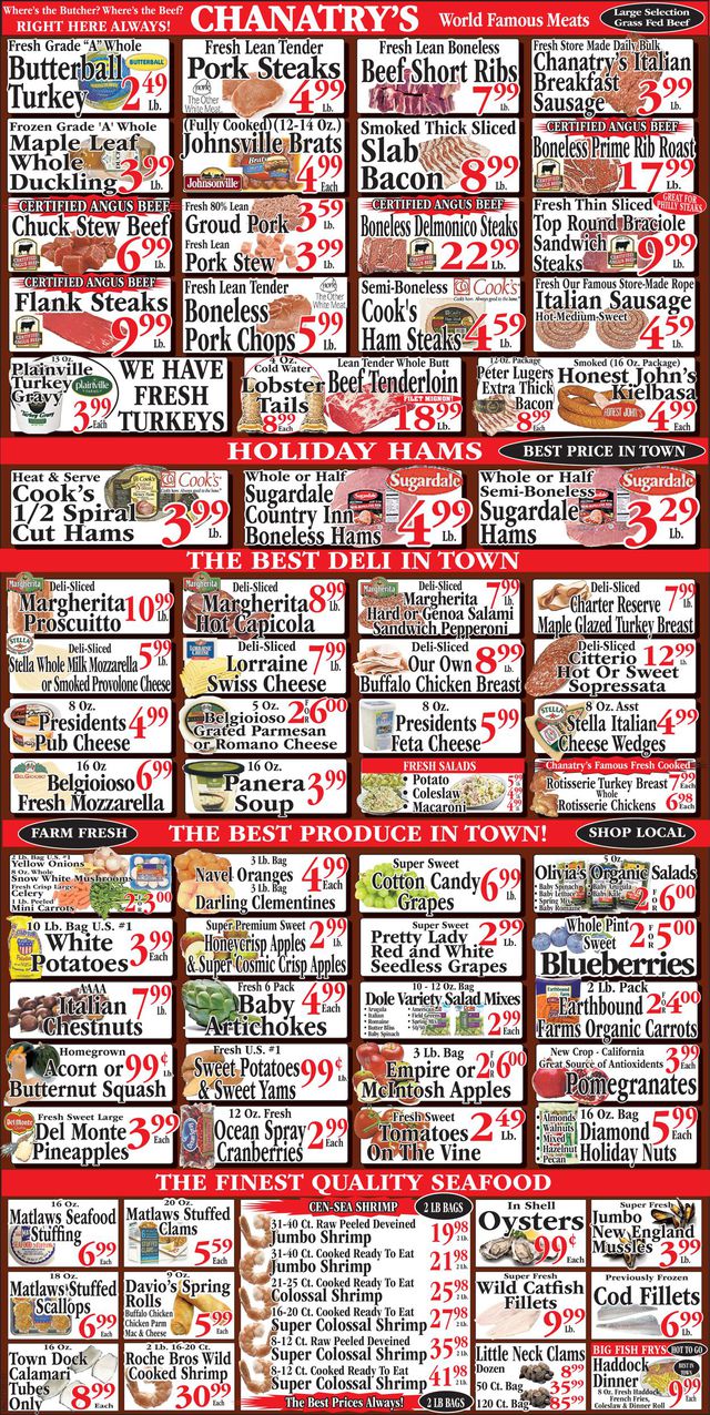 Chanatry's Hometown Market Ad from 11/21/2021