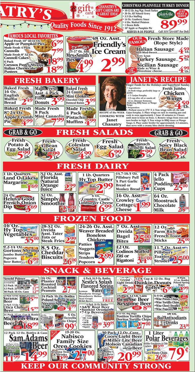Chanatry's Hometown Market Ad from 12/12/2021